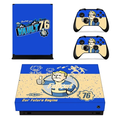 Fallout 76 decal skin for Xbox one X Console and 2 Controllers