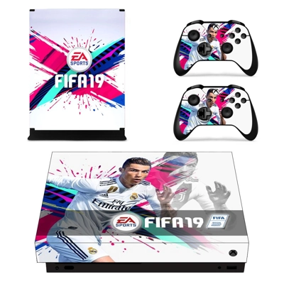 FIFA 19 Ronaldo decal skin for Xbox one X Console and 2 Controllers