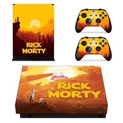 Rick and Morty decal skin for Xbox one X Console and 2 Con.. Rick and Morty decal skin for Xbox one X Console and 2 Con..
