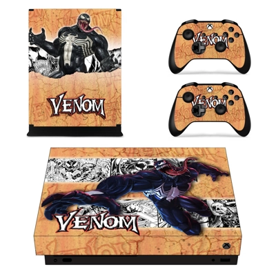 Venom decal skin for Xbox one X Console and 2 Controllers Venom decal skin for Xbox one X Console and 2 Controllers