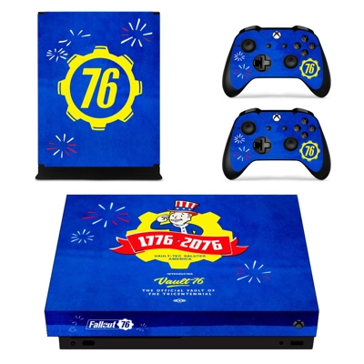 Fallout 76 decal skin for Xbox one X Console and 2 Controllers
