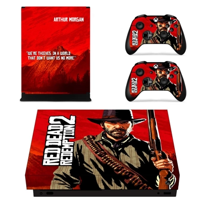 Red Dead Redemption 2 decal skin for Xbox one X Console an.. Red Dead Redemption 2 decal skin for Xbox one X Console an..