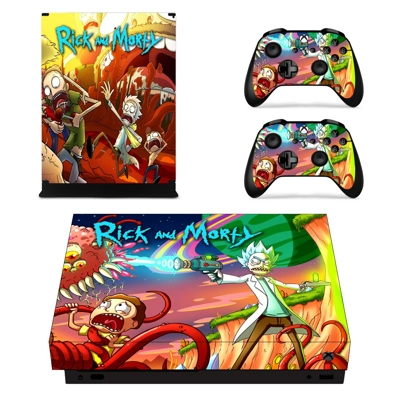 Rick and Morty decal skin for Xbox one X Console and 2 Con.. Rick and Morty decal skin for Xbox one X Console and 2 Con..