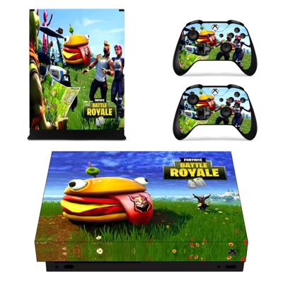 Fortnite battle Royale decal skin for Xbox one X Console and 2 Controllers