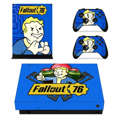 Fallout 76 decal skin for Xbox one X Console and 2 Controllers