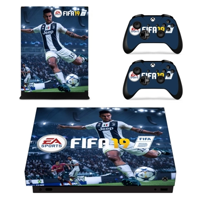 FIFA 19 decal skin for Xbox one X Console and 2 Controllers FIFA 19 decal skin for Xbox one X Console and 2 Controllers