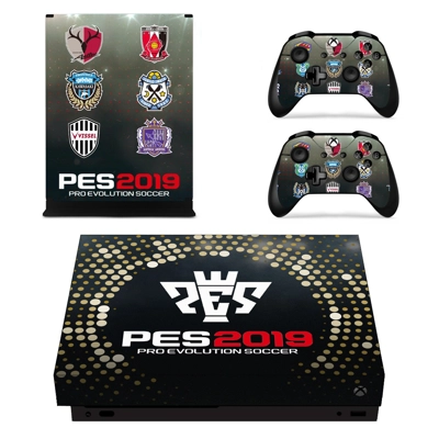 PES 2019 decal skin for Xbox one X Console and 2 Controllers