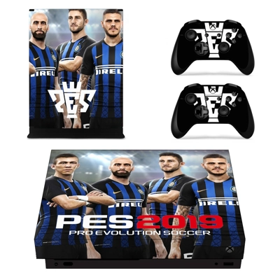 PES 2019 decal skin for Xbox one X Console and 2 Controllers PES 2019 decal skin for Xbox one X Console and 2 Controllers