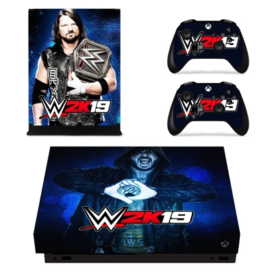 WWE 2K19 decal skin for Xbox one X Console and 2 Controllers