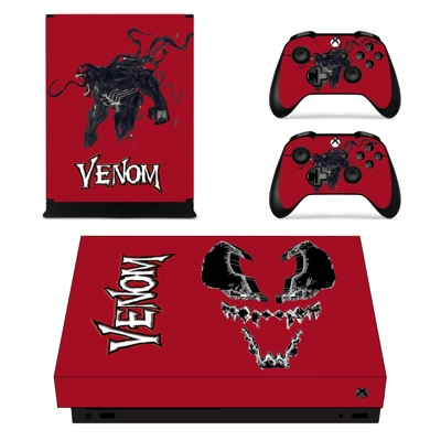 Venom decal skin for Xbox one X Console and 2 Controllers