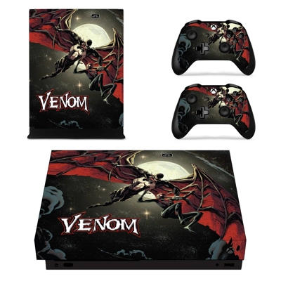 Venom decal skin for Xbox one X Console and 2 Controllers Venom decal skin for Xbox one X Console and 2 Controllers