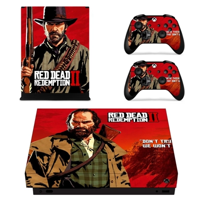 Red Dead Redemption 2 decal skin for Xbox one X Console an.. Red Dead Redemption 2 decal skin for Xbox one X Console an..