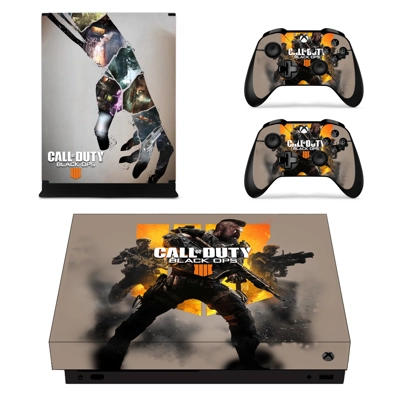 Call of Duty Black ops 4 decal skin for Xbox one X Console and 2 Controllers