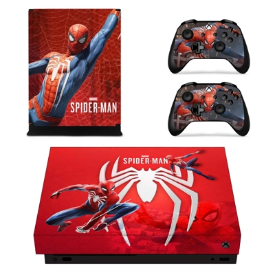 The amazing Spider Man decal skin for Xbox one X Console and 2 Controllers