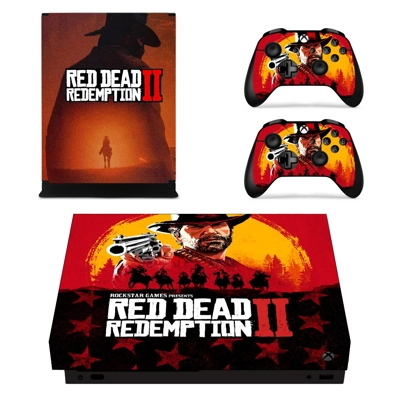 Red Dead Redemption 2 decal skin for Xbox one X Console and 2 Controllers