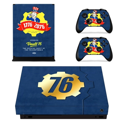 Fallout 76 decal skin for Xbox one X Console and 2 Controllers