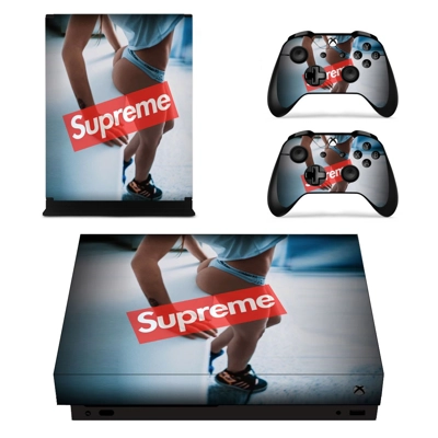 Supreme decal skin for Xbox one X Console and 2 Controllers Supreme decal skin for Xbox one X Console and 2 Controllers