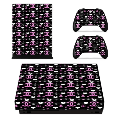 Chanel Rouge Coco decal skin for Xbox one X Console and 2 Controllers