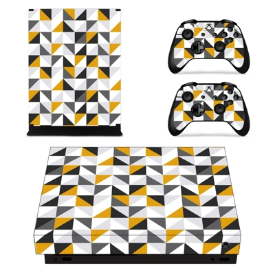 Traingle wallpaper decal skin for Xbox one X Console and 2 Controllers