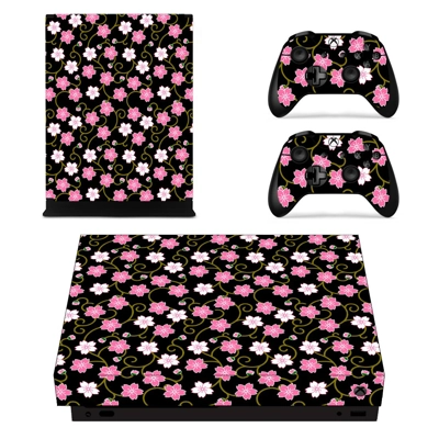 Floral Pattern decal skin for Xbox one X Console and 2 Controllers