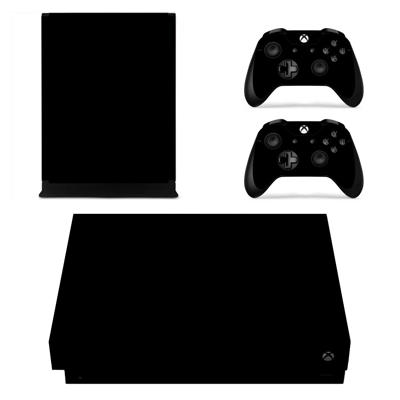 Black decal skin for Xbox one X Console and 2 Controllers Black decal skin for Xbox one X Console and 2 Controllers