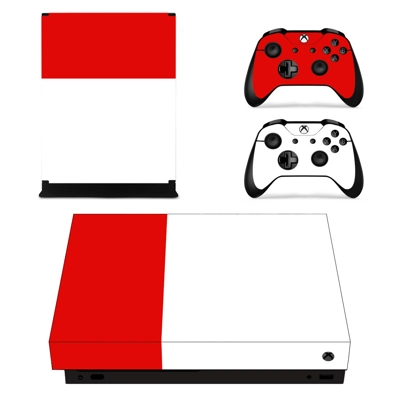 Red decal skin for Xbox one X Console and 2 Controllers Red decal skin for Xbox one X Console and 2 Controllers