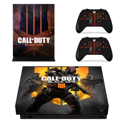 Call of Duty Black ops 4 decal skin for Xbox one X Console and 2 Controllers