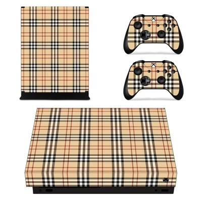 Tartan decal skin for Xbox one X Console and 2 Controllers Tartan decal skin for Xbox one X Console and 2 Controllers