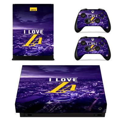 Los Angeles Lakers decal skin for Xbox one X Console and 2.. Los Angeles Lakers decal skin for Xbox one X Console and 2..