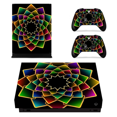 Floral Pattern decal skin for Xbox one X Console and 2 Controllers