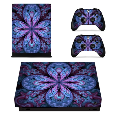 Floral Leaf decal skin for Xbox one X Console and 2 Controllers