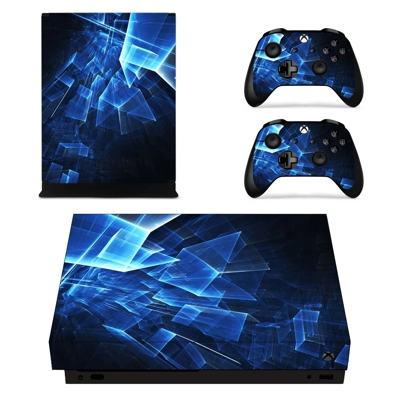Tech wallpaper decal skin for Xbox one X Console and 2 Controllers