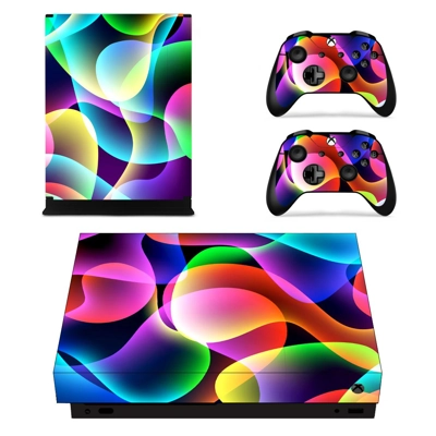 Tech wallpaper decal skin for Xbox one X Console and 2 Controllers