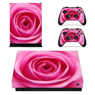 Nice Rose decal skin for Xbox one X Console and 2 Controllers