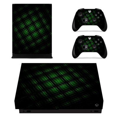 Tech wallpaper decal skin for Xbox one X Console and 2 Controllers
