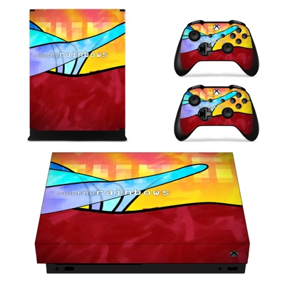 Ride the rainbows decal skin for Xbox one X Console and 2 Controllers