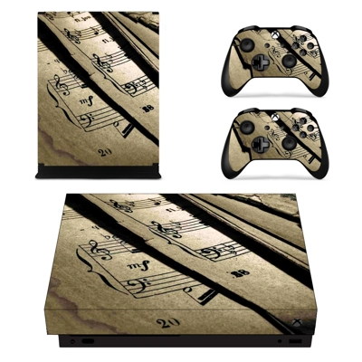 Music sheet decal skin for Xbox one X Console and 2 Contro.. Music sheet decal skin for Xbox one X Console and 2 Contro..