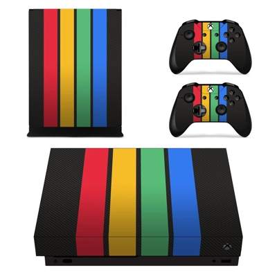 Colorful Columns decal skin for Xbox one X Console and 2 Controllers
