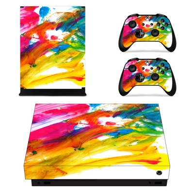 Painted Picture decal skin for Xbox one X Console and 2 Co.. Painted Picture decal skin for Xbox one X Console and 2 Co..