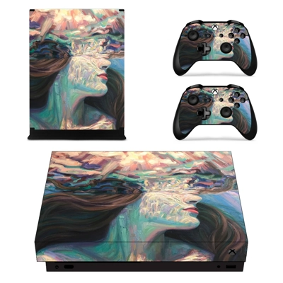 Lady Face decal skin for Xbox one X Console and 2 Controll.. Lady Face decal skin for Xbox one X Console and 2 Controll..