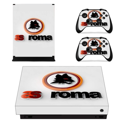 AS Roma decal skin for Xbox one X Console and 2 Controllers AS Roma decal skin for Xbox one X Console and 2 Controllers