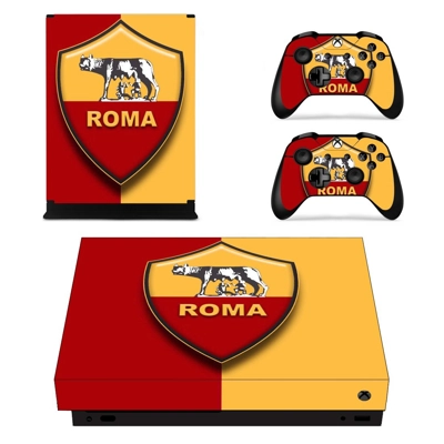 AS Roma decal skin for Xbox one X Console and 2 Controllers AS Roma decal skin for Xbox one X Console and 2 Controllers