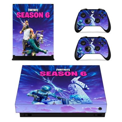 Fortnite decal skin for Xbox one X Console and 2 Controllers