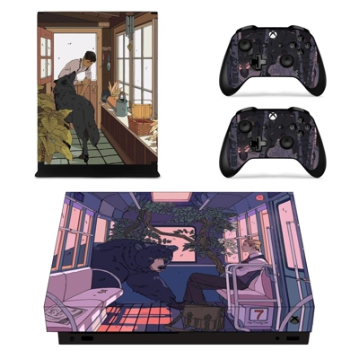 Cartoon decal skin for Xbox one X Console and 2 Controllers Cartoon decal skin for Xbox one X Console and 2 Controllers