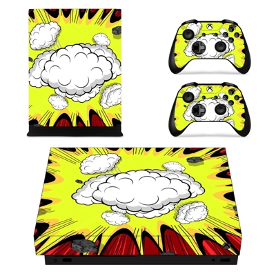 Abstract Retro Burst decal skin for Xbox one X Console and 2 Controllers