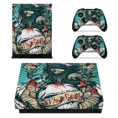 Set Your Goals decal skin for Xbox one X Console and 2 Con.. Set Your Goals decal skin for Xbox one X Console and 2 Con..