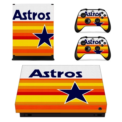 Houston Astros decal skin for Xbox one X Console and 2 Controllers