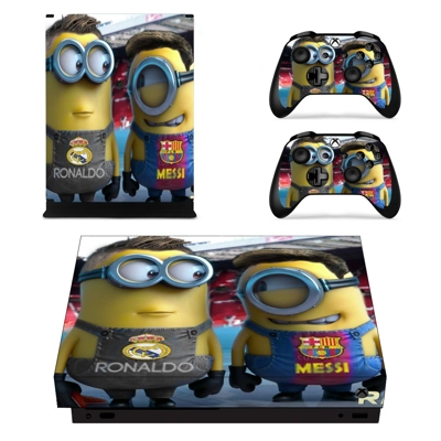 Minions decal skin for Xbox one X Console and 2 Controllers