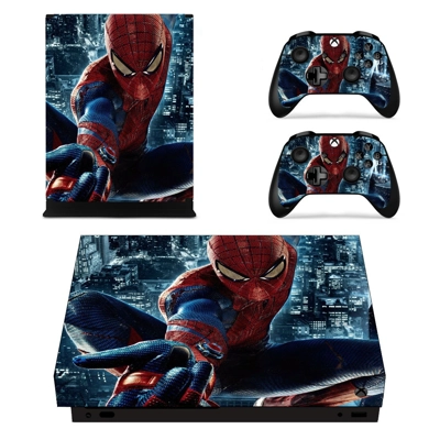 Spider Man decal skin for Xbox one X Console and 2 Control.. Spider Man decal skin for Xbox one X Console and 2 Control..