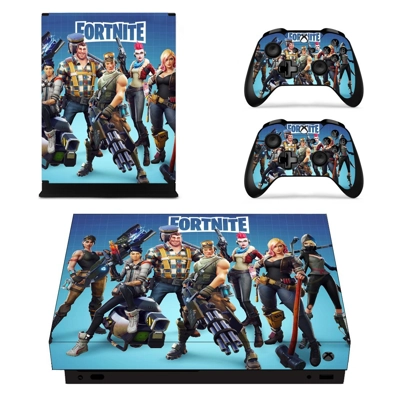 Fortnite decal skin for Xbox one X Console and 2 Controllers